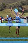 Dino Bosnjak wins the junior mens 2013 BUPA Great Edinburgh Cross Country.